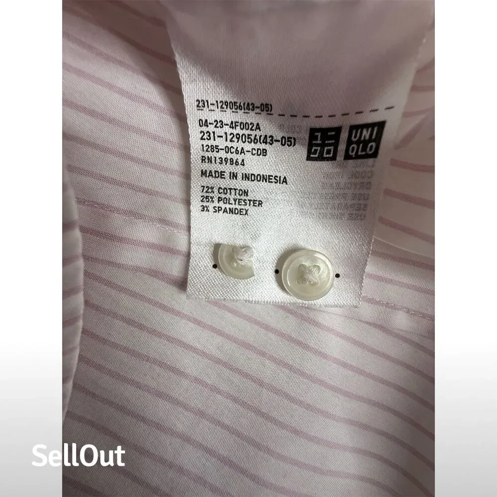 Uniqlo wonen’s Striped Long Sleeve Button-Down Shirt Size S Multicolor - Picture 7 of 7